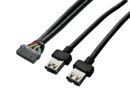 USB 3.0 A母2 TO IDC 30p